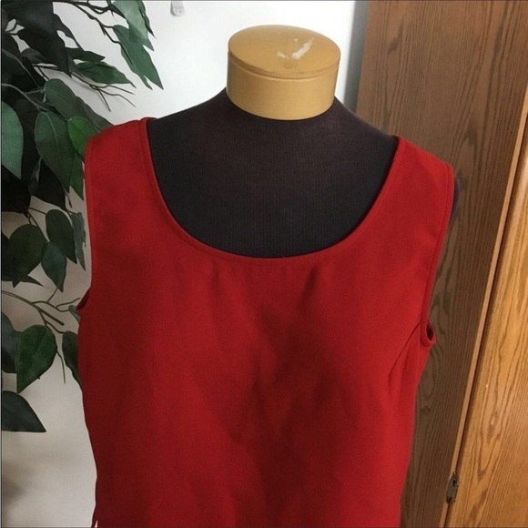 STUDIO I tank top Womans size 14 red business casual layering summer spr… - Picture 11 of 11